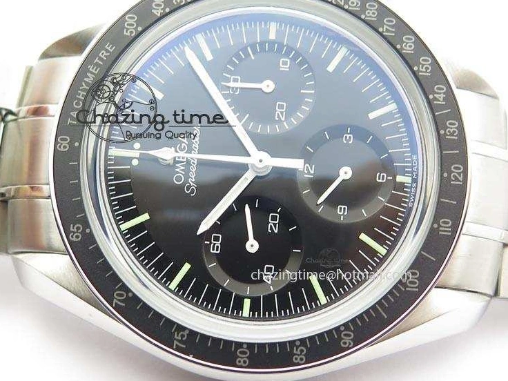 0406 Speedmaster MoonWatch Black Dial On SS Bracelet Seasonal 8228